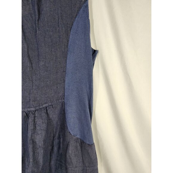 Lina Tomei Womens 100% Linen Dress Beaded Pockets Minimalist Resort Old Money XL - Picture 5 of 5